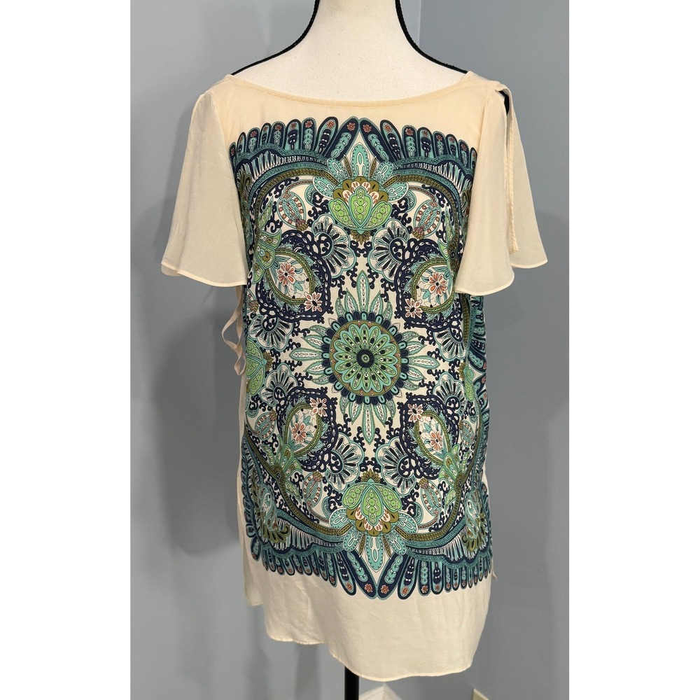 Maeve Anthropologie Womens S Silk Mandala Print Tunic Whimsigoth Boho-Chic